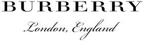 Burberry logo with London, England text.